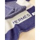 Hermes H Riviera Blanket in Marine Wool and Cashmere