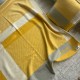 Hermes H Riviera Blanket in Yellow Wool and Cashmere