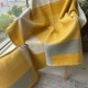 Hermes H Riviera Blanket in Yellow Wool and Cashmere