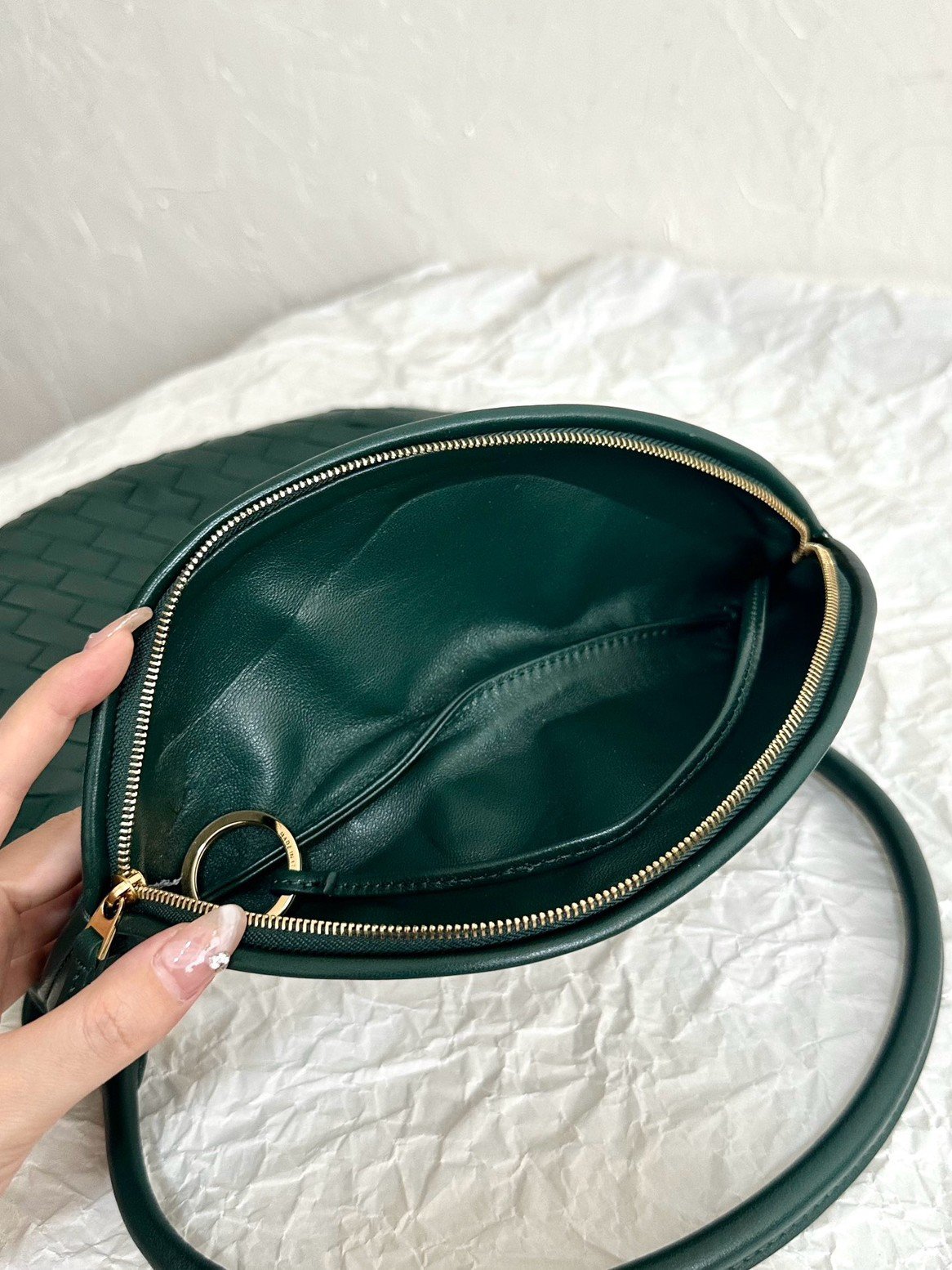 Bottega Veneta Gemelli Medium Bag in Emerald Green Intrecciato Lambskin