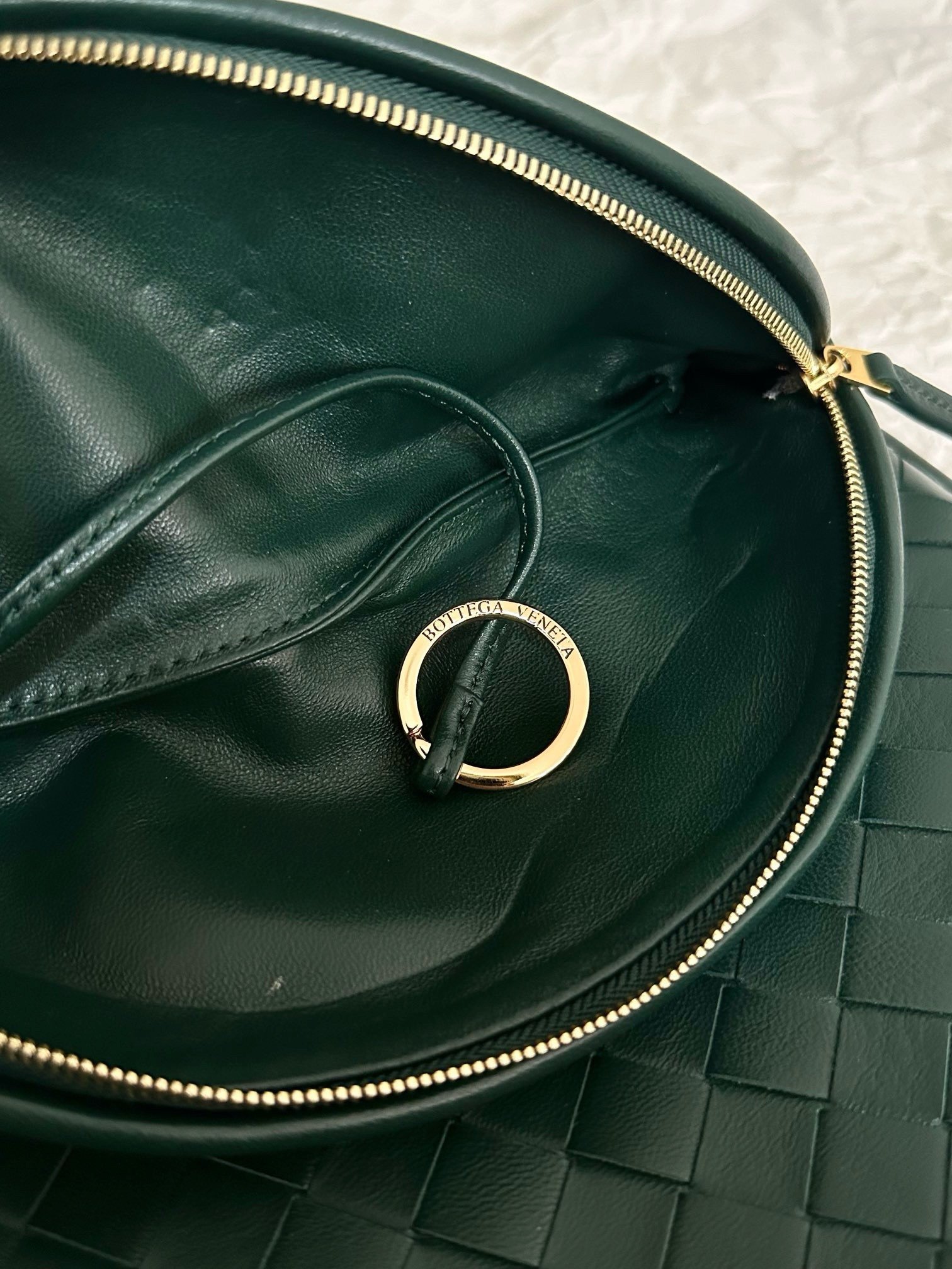 Bottega Veneta Gemelli Medium Bag in Emerald Green Intrecciato Lambskin