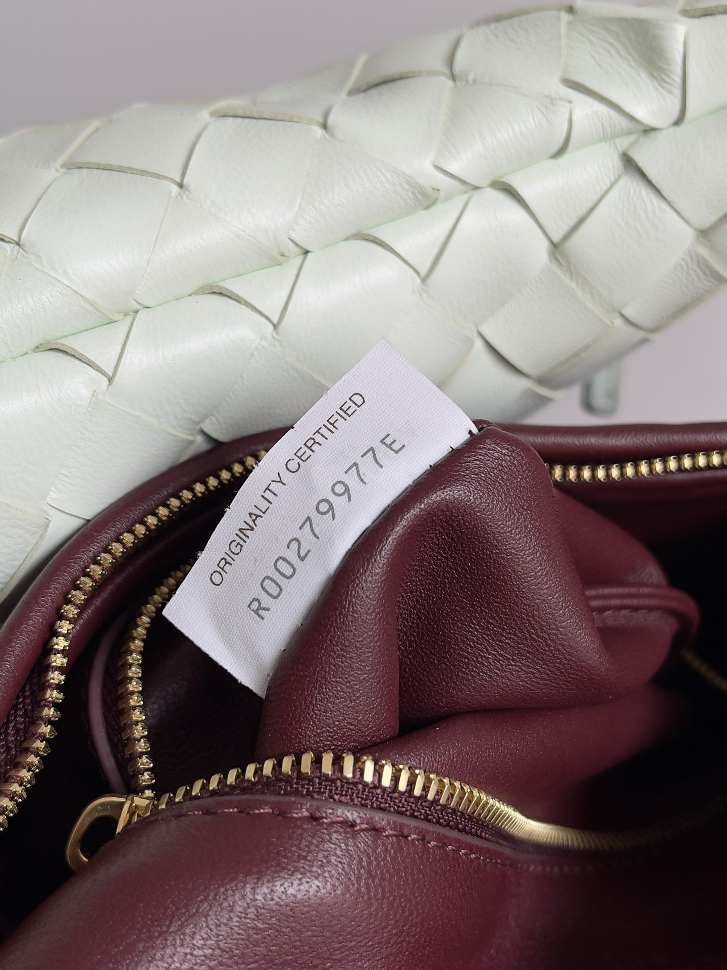 Bottega Veneta Gemelli Medium Bag in Barolo/Glacier Intrecciato Lambskin