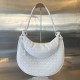 Bottega Veneta Gemelli Large Bag in White Intrecciato Lambskin