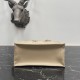 Dior Small Book Tote Bag with Strap in Beige Macrocannage Calfskin