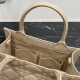 Dior Small Book Tote Bag with Strap in Beige Macrocannage Calfskin