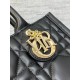 Dior Small Book Tote Bag with Strap in Black Macrocannage Calfskin