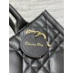 Dior Small Book Tote Bag with Strap in Black Macrocannage Calfskin