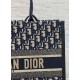 Dior Medium Book Tote Bag with Strap in Blue Dior Oblique Canvas