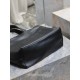 Saint Laurent Wide Puffer Tote Bag in Black Nappa Lambskin