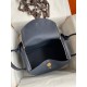 Hermes Lindy 30 Handmade Bag In Blue Nuit Clemence Leather