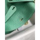 Hermes Lindy 30 Handmade Bag In Malachite Clemence Leather