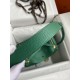 Hermes Lindy 30 Handmade Bag In Malachite Clemence Leather