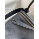 Hermes Lindy 30 Handmade Bag In Black Clemence Leather