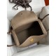 Hermes Lindy 30 Handmade Bag In Taupe Clemence Leather