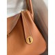 Hermes Lindy 30 Handmade Bag In Gold Evercolor Leather