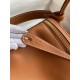 Hermes Lindy 30 Handmade Bag In Gold Evercolor Leather