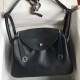 Hermes Touch Lindy 30 Handmade Bag In Black Swift Calfskin