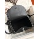 Hermes Touch Lindy 30 Handmade Bag In Black Swift Calfskin