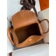 Hermes Lindy 30 Handmade Bag In Gold Doblis Suede Calfskin