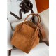 Hermes Lindy 30 Handmade Bag In Gold Doblis Suede Calfskin