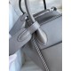 Hermes Lindy 30 Handmade Bag In Grey Swift Calfskin