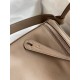 Hermes Lindy 30 Handmade Bag In Taupe Swift Calfskin