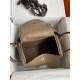 Hermes Lindy 30 Handmade Bag In Taupe Swift Calfskin