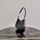 Prada Cleo Small Bag In Black Brushed Leather