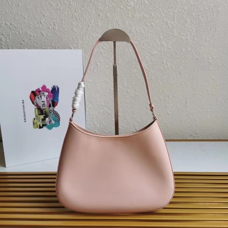 Prada Cleo Small Bag In Pink Brushed Leather