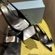 Prada Slingback Pumps 45mm in Black Brushed Leather