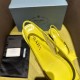 Prada Slingback Pumps 45mm in Yellow Brushed Leather