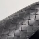 Bottega Veneta Small Hop Bag in Black Intrecciato Calfskin