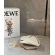 Loewe Mini Puzzle Fold Tote Bag in White/Beige Calfskin