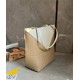 Loewe Medium Puzzle Fold Tote Bag in White/Beige Calfskin