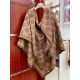 Celine Blanket in Camel and Beige Monogram Wool