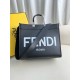 Fendi Sunshine Medium Tote Bag In Noir Calfskin