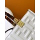 Fendi Sunshine Small Tote Bag In White FF Calfskin