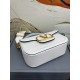 Valentino Alltime Shoulder Bag in White Grained Leather