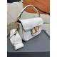 Valentino Alltime Shoulder Bag in White Grained Leather