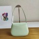 Prada Cleo Flap Bag In Aqua Brushed Leather