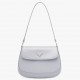 Prada Cleo Flap Bag In Blue Brushed Leather