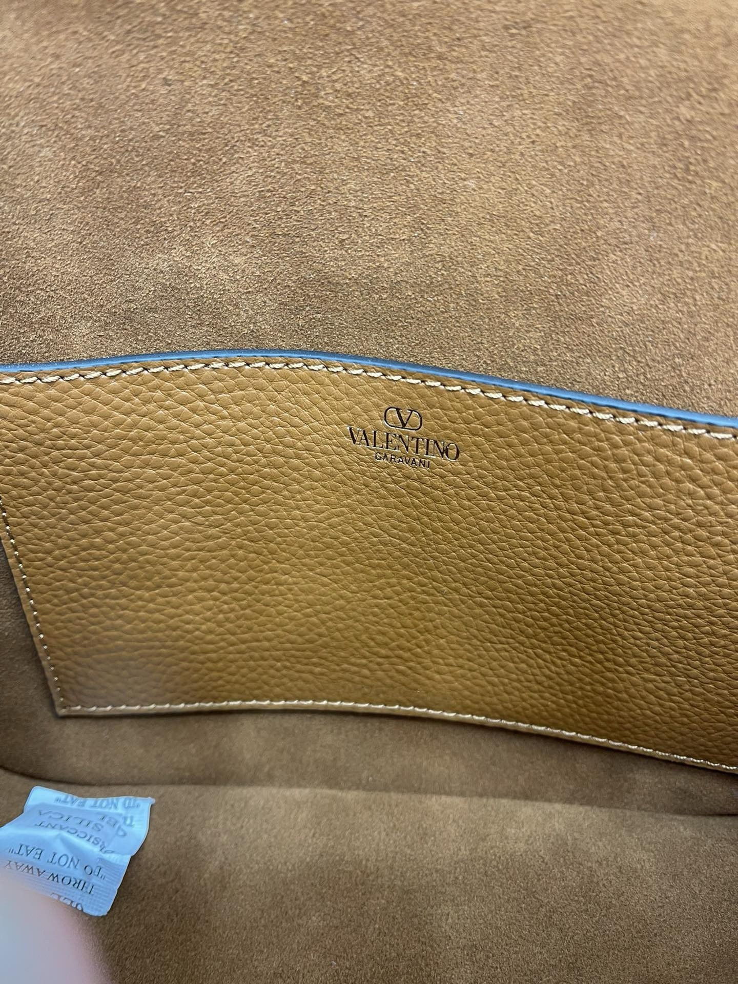 Valentino Alltime Shoulder Bag in Brown Grained Leather