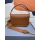 Valentino Alltime Shoulder Bag in Brown Grained Leather