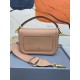 Valentino Alltime Shoulder Bag in Beige Grained Leather