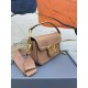 Valentino Alltime Shoulder Bag in Beige Grained Leather