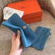 Hermes Dogon Duo Wallet in Blue Jean Clemence Leather