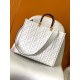 Fendi Sunshine Medium Tote Bag In White FF Calfskin