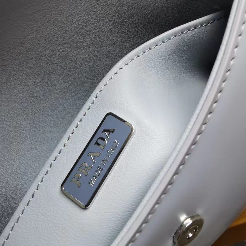 Prada Cleo Flap Bag In Blue Brushed Leather