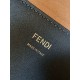 Fendi Sunshine Medium Tote Bag in Black Leather with Python Logo