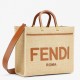 Fendi Sunshine Medium Tote Bag in Natural Straw